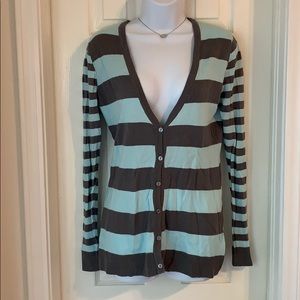 Merona Blue and Gray Button Down Long sleeve